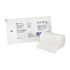Cardinal Fluff Bandage Roll Dermacea™ Gauze 3-Ply 4 Inch X 4-1/8 Yard Roll Shape Sterile