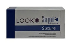 Surgical Specialties Suture with Needle LOOK® Absorbable Uncoated Undyed Suture Chromic Gut Size 4 - 0 18 Inch Suture 1-Needle 19 mm Length 3/8 Circle Reverse Cutting Needle