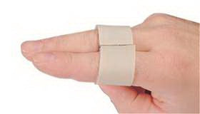 Alimed Finger Splint Buddy Strap Adult One Size Fits Most Hook and Loop Closure Left Hand Tan