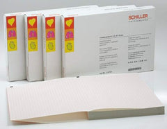 Schiller America ECG Recording Paper Schiller™ Thermal Paper 8-1/2 X 11 Inch Z-Fold Red Grid