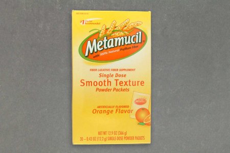 Procter & Gamble Fiber Supplement Metamucil® Orange Flavor Powder 30 per Box 3.4 Gram Strength Psyllium Husk
