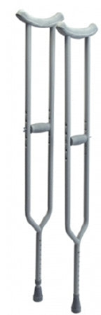 Graham-Field Bariatric Underarm Crutches Steel Frame Tall Adult 600 lbs. Weight Capacity Push Button / Wing Nut Adjustment
