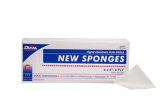 Dukal Nonwoven Sponge Dukal™ Polyester / Rayon 4-Ply 4 X 4 Inch Square NonSterile