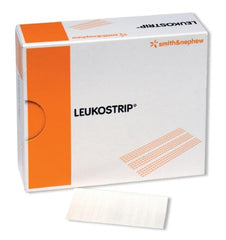 Skin Closure Strip Leukostrip 1/4 X 4 Inch Nonwoven Material Flexible Strip White