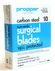 Propper Manufacturing Surgical Blade propper Carbon Steel No. 15 NonSterile Disposable Individually Wrapped - M-532425-3459 - Box of 150