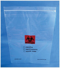 PANTek Technologies LLC Specimen Transport Bag with Document Pouch 13 X 18 Inch Polyethylene Zip Closure Biohazard Symbol / Storage Instructions NonSterile - M-997723-1888 - Case of 500