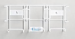 Dukal Glove Box Holder Countertips™ Horizontal or Vertical Mounted 3-Box Capacity White 7-1/2 X 17 Inch Coated Wire