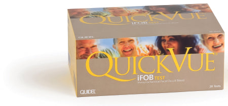 Quidel Rapid Test Kit QuickVue® iFOB Colorectal Cancer Screening Fecal Occult Blood Test (iFOB or FIT) Stool Sample 20 Tests