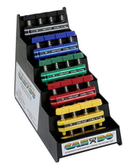 Fabrication Enterprises Hand / Finger Exerciser Set CanDo® Digi-Flex® Yellow / Red / Green / Blue / Black X-Light to X-Heavy Resistance