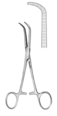 Hemostatic Forceps MeisterHand® Mixter 7-1/4 Inch Length Surgical Grade German Stainless Steel NonSterile Ratchet Lock Finger Ring Handle Full Curved Serrated Tips