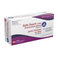 Dynarex Exam Glove Safe-Touch™ Large NonSterile Latex Standard Cuff Length Fully Textured Ivory Not Chemo Approved - M-540350-4790 - Case of 1000