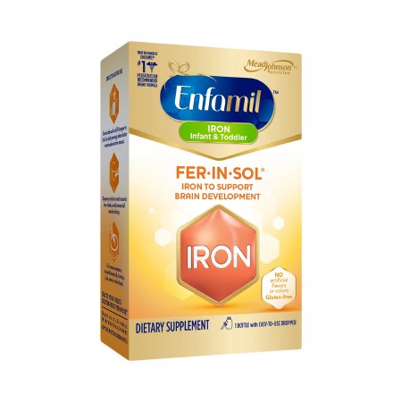 Mead Johnson Mineral Supplement Fer·In·Sol® Iron 5 mg / 0.6 mL Strength Oral Drops 1.5 oz. Unflavored