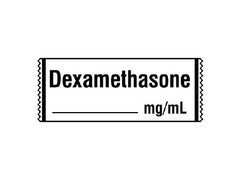 Shamrock Scientific Drug Label Shamrock Anesthesia Label DEXAMETHESONE _____ mg / mL White 1/2 X 1 Inch - M-540597-1699 - Roll of 1