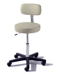 Midmark Exam Stool Ritter® 273 Value Series Backrest Pneumatic Height Adjustment / Hand Operated 5 Casters Shadow Gray