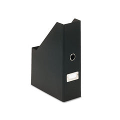 Snap-N-Store® Heavy-Duty Fiberboard Magazine File with PVC Laminate, 4" x 9 1/4" x 14", Black