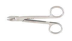 Miltex Wire Cutting Scissors Miltex® 4-1/4 Inch Length OR Grade German Stainless Steel NonSterile Finger Ring Handle Curved Blade Blunt Tip / Blunt Tip - M-541117-4453 - Each