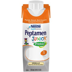 Nestle Healthcare Nutrition Pediatric Oral Supplement / Tube Feeding Formula Peptamen Junior® with Prebio¹™ Vanilla Flavor 8.45 oz. Tetra Prisma® Ready to Use