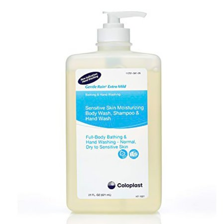 Coloplast Shampoo and Body Wash Gentle Rain® Extra Mild 21 oz. Pump Bottle Scented