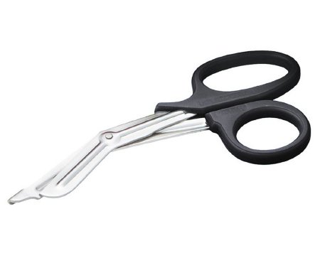 American Diagnostic Corp Trauma Scissors MooreBrand® Medicut™ Black 7-1/4 Inch Length Stainless Steel / Plastic Finger Ring Handle Angled - M-541770-2570 - Each