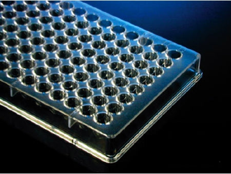 Globe Scientific 96-Well Microplate V-Bottom 300 µL Clear NonSterile
