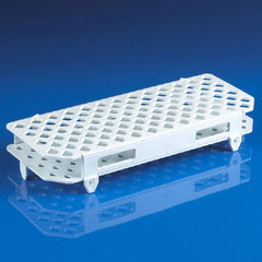 Globe Scientific Microcentrifuge Test Tube Rack 100 Place White 263 X 109.5 X 45 mm