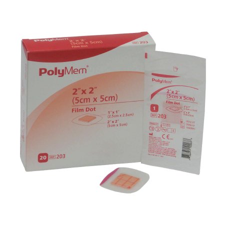 Ferris Manufacturing Foam Dressing PolyMem® 2 X 2 Inch Square Adhesive with Border Sterile