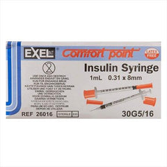 AirTite Products Insulin Syringe with Needle Comfort Point™ 1 mL 30 Gauge 5/16 Inch Attached Needle Without Safety - M-543982-2333 - Case of 500