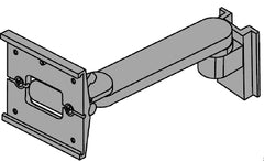 GE Healthcare Wall Mount 12 Inch, Black, Pivot- Block Arm, Tilt and Swivel Mounting