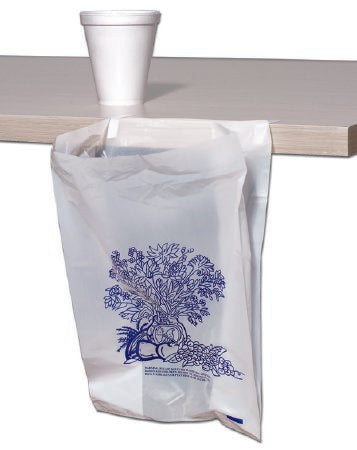 Elkay Plastics Bedside Bag Elkay® 4 X 7 X 11 Inch White / Blue Floral Print HDPE - M-545105-1780 - Case of 20