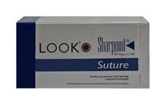 Suture with Needle LOOK® Nonabsorbable Coated Black Suture Braided Silk Size 4 - 0 18 Inch Suture 1-Needle 39 mm Length 3/8 Circle Reverse Cutting Needle