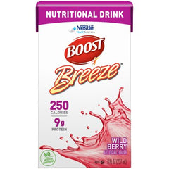 Nestle Healthcare Nutrition Oral Supplement Boost Breeze® Wild Berry Flavor Ready to Use 8 oz. Carton