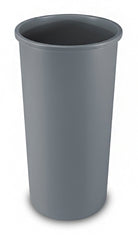 RJ Schinner Co Trash Can Rubbermaid® Untouchable® 22 gal. Round Gray LLDPE Open Top - M-546124-2996 - Each