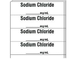 Shamrock Scientific Drug Label Shamrock Anesthesia Label Sodium Chloride_mg/mL White 1/2 X 1 Inch - M-546133-1671 - Roll of 1