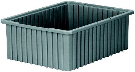 Akro-Mils Storage Container Akro-Grids Gray Industrial Grade Polymers 8 X 17-3/8 X 22-3/8 Inch - M-546484-2255 - CT/3