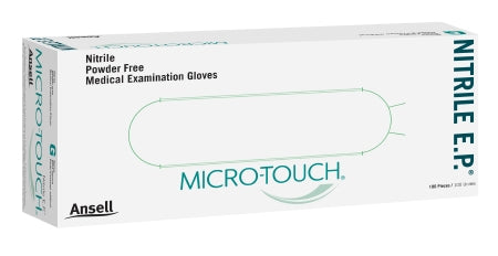 Ansell Exam Glove Micro-Touch® Nitrile E.P. Small NonSterile Nitrile Extended Cuff Length Textured Fingertips Blue Chemo Tested - M-546632-1153 - Case of 10