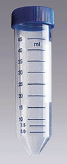 Fisher Scientific Falcon® Centrifuge Tube Conical Bottom Plain 30 X 115 mm 50 mL Blue Screw Cap Polypropylene Tube