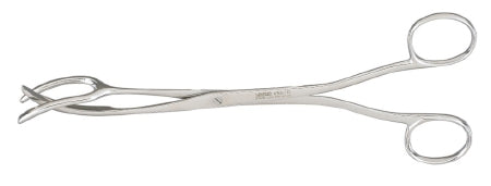 Sterilizer Forceps Vantage® 8 Inch Length Floor Grade Stainless Steel NonSterile NonLocking Finger Ring Handle Curved 3 Prong