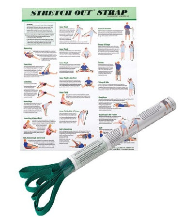 OPTP Stretch Assist Strap With Poster Stretch-Out® 6 Foot Length Green