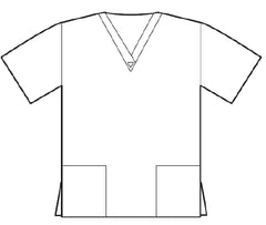 Fashion Seal Uniforms Scrub Shirt Medium Navy Blue 2 Pockets Short Set-In Sleeve Female