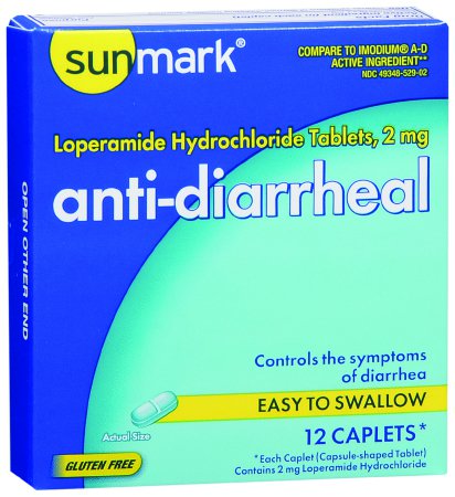 Anti-Diarrheal sunmark® 2 mg Strength Caplet 12 per Box