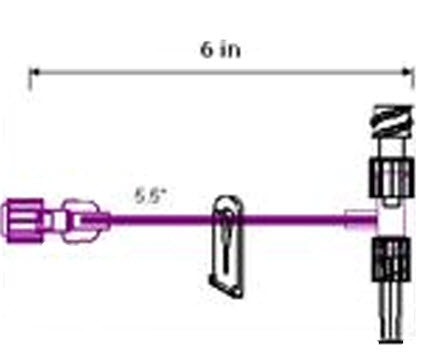 ICU Medical Extension Set 6 Inch Tubing DEHP-Free - M-550014-4545 - Case of 50