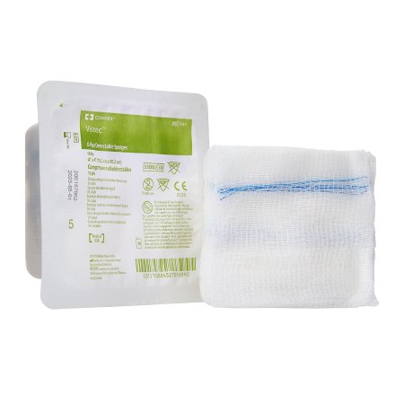 Cardinal USP Type VII X-Ray Detectable Gauze Sponge Visitec™ Gauze 16-Ply 4 X 4 Inch Square Sterile