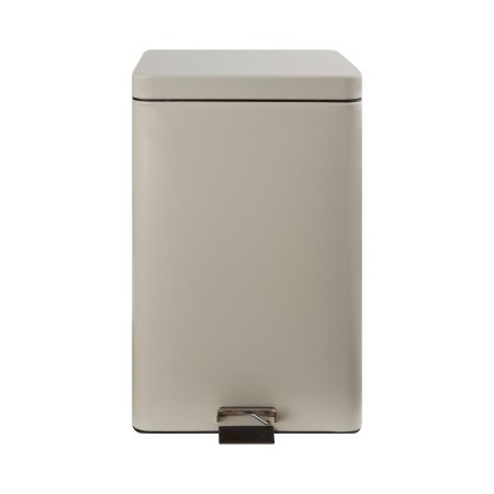 Trash Can with Plastic Liner McKesson 32 Quart Square Beige Steel Step On - M-553989-1144 - Each