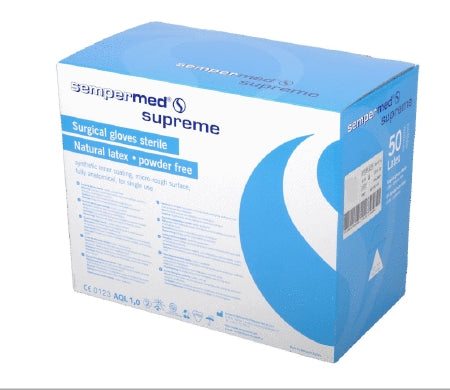 Sempermed USA Surgical Glove Sempermed® Supreme Size 9 Sterile Pair Latex Extended Cuff Length Fully Textured Ivory Not Chemo Approved - M-554117-1769 - Case of 300