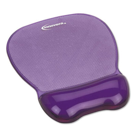 Innovera® Gel Mouse Pad w/Wrist Rest, Nonskid Base, 8-1/4 x 9-5/8, Purple