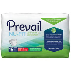 First Quality Unisex Adult Incontinence Brief Prevail® Nu-Fit® Medium Disposable Heavy Absorbency - M-554694-2753 - Case of 6