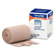 Patterson Medical Supply Compression Bandage Comprilan® 3-1/10 Inch X 16-2/5 Foot Standard Compression Clip Detached Closure Tan NonSterile