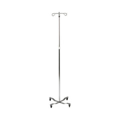 Drive Medical IV Pole drive™ 2-Hook 4-Leg Chrome Plated Steel with Weights - M-555408-3301 - Each