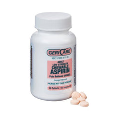 Pain Relief Geri-Care® 81 mg Strength Aspirin Chewable Tablet 36 per Bottle