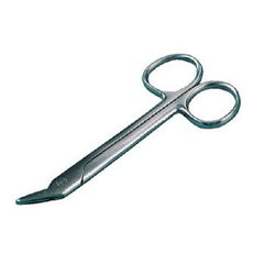 Patterson Medical Supply Casting Scissors 3-1/2 Inch Length Surgical Grade Stainless Steel NonSterile Finger Ring Handle Angled Blunt Tip / Blunt Tip - M-556195-1845 - Each